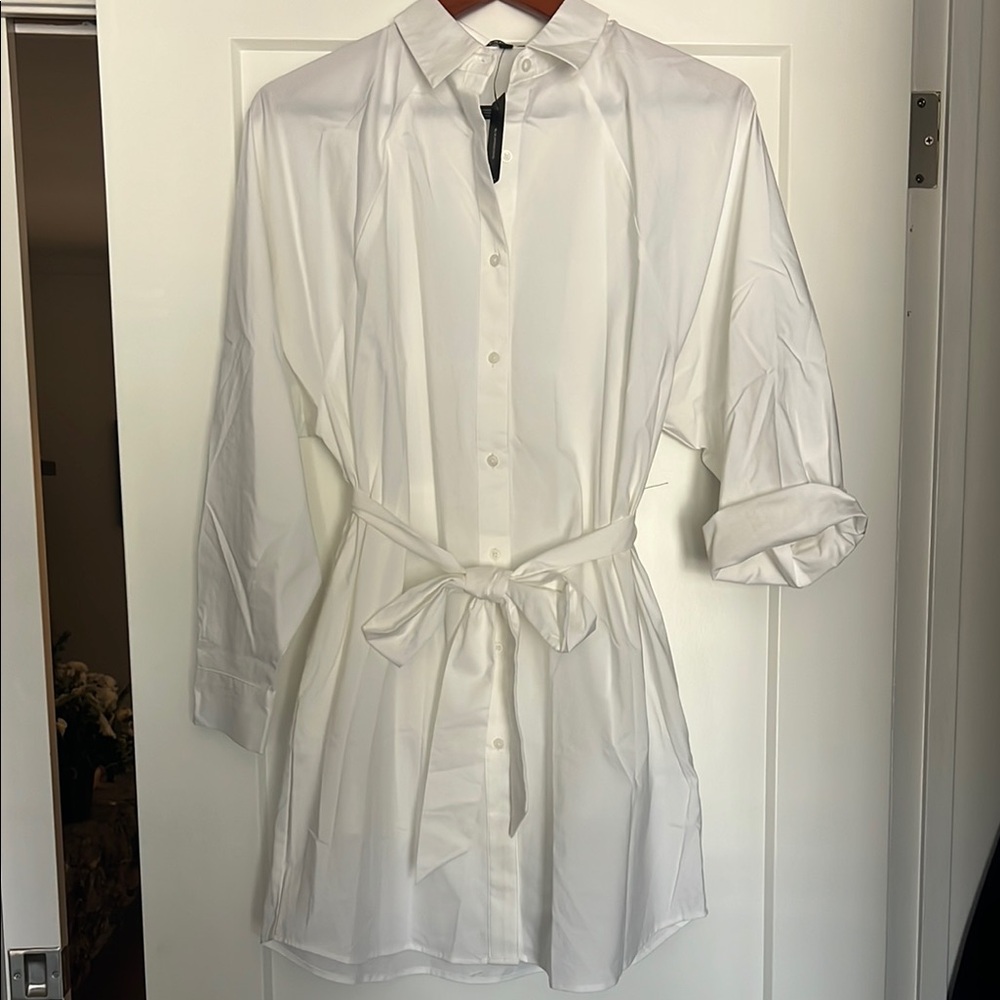 Express Classic White Shirt Dress
